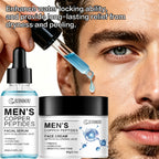 JUINHOU Men Face Serum&Cream Kit Copper Peptide Hyaluronic Acid Hydrating Firming Soothe Rough Skin Revitalize Dull Skin Man Day