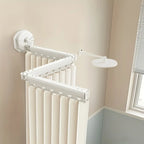 High-Quality Foldable Shower Curtain with Hooks & Ties, Invisible Wet-Dry Separation, Easy Store, Modern Home Decor Style