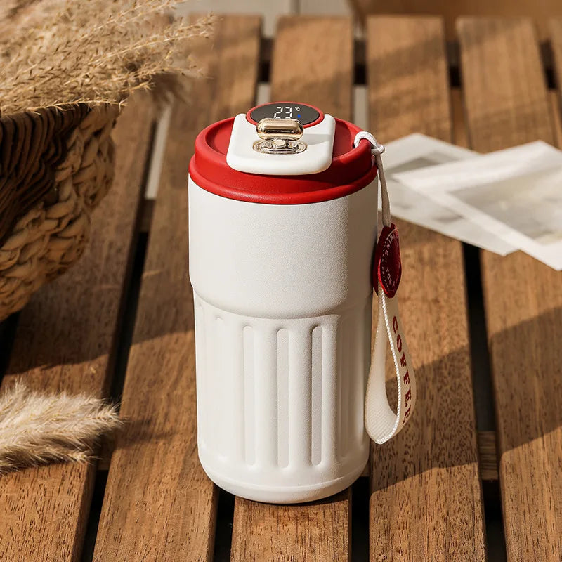 Stainless Steel Thermo Bottle with LED Display — 450ml