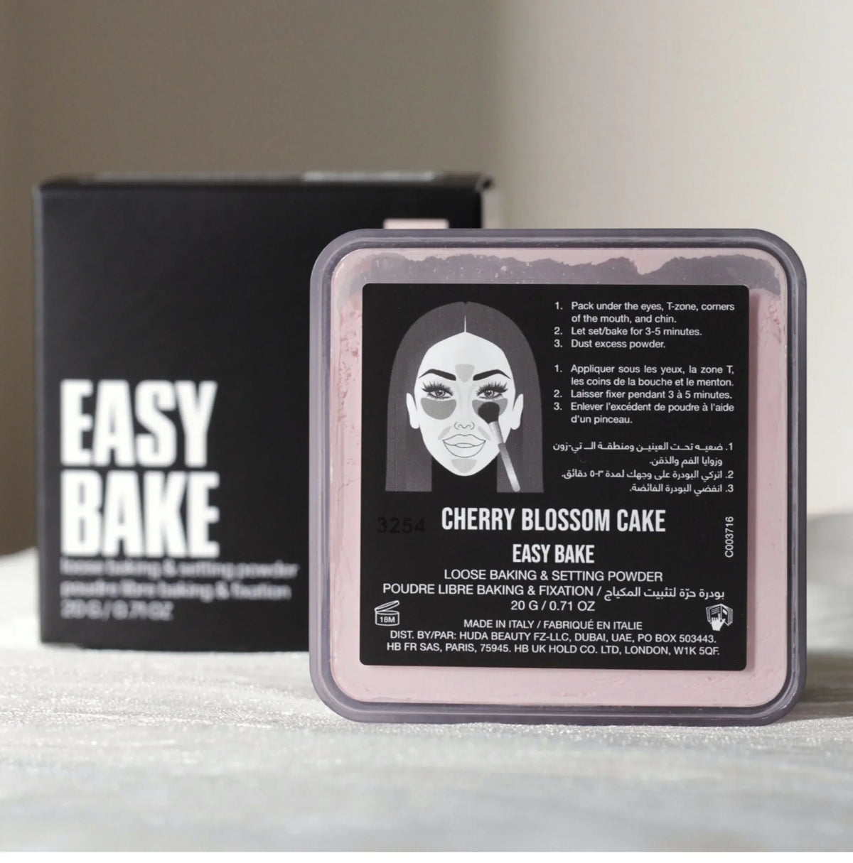 New Color Blocking Huda Easy Bake Fragrance Free Loose Baking and Setting Powder Beauty Oil Control Matte Makeup Setting Spray