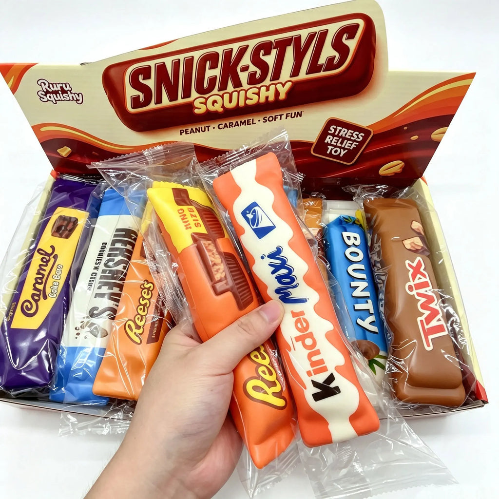 1/8PCS Simulation Chocolate Butter Sticks Squishy Toys Slow Rebound Squeeze Toys Stress Relief Sensory Toys Party Favors No Box
