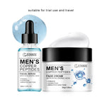 JUINHOU Men Face Serum&Cream Kit Copper Peptide Hyaluronic Acid Hydrating Firming Soothe Rough Skin Revitalize Dull Skin Man Day