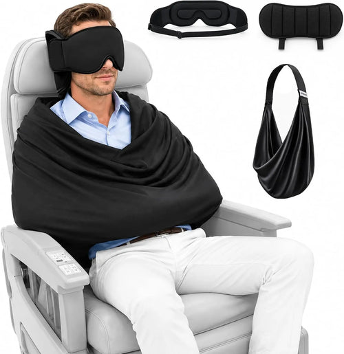 3-in-1 Travel Pillow & Adjustable Eye Mask