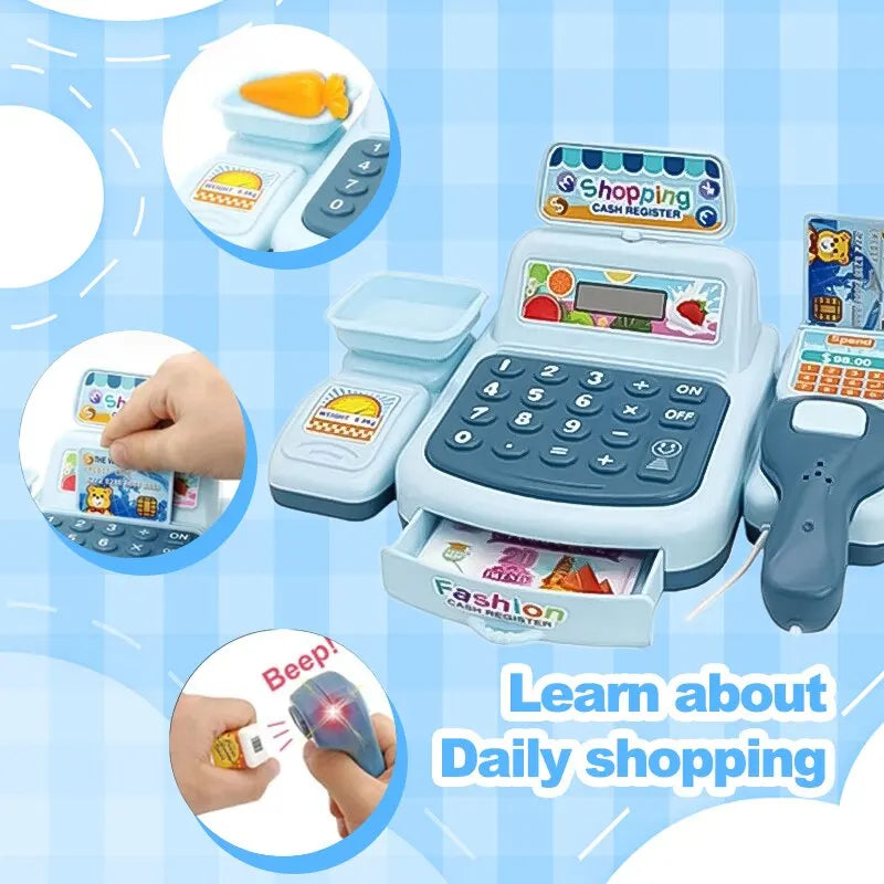 Children's Toy Cash Register with Lights & Sounds
