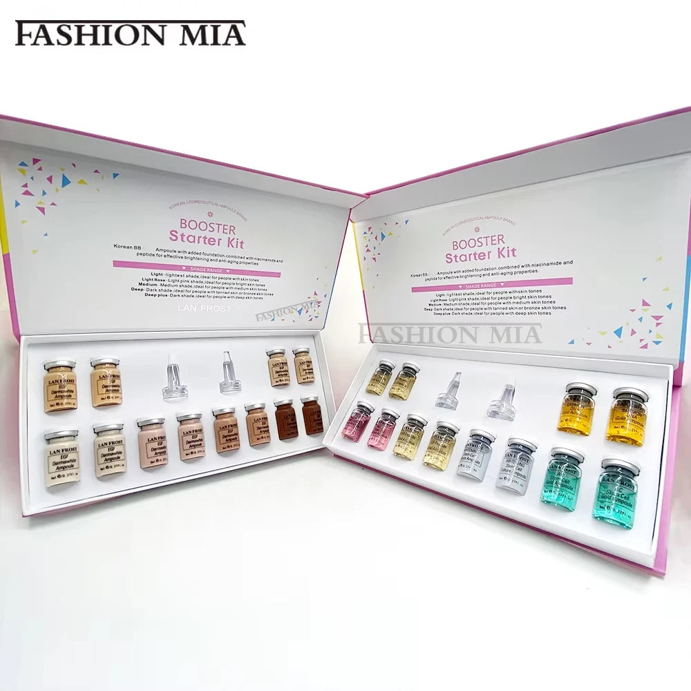 8ml BB Cream Serum Ampoule Starter mix Kit with add foundation with niacinamide/peptide for effective brightening anti-agin