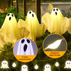 Solar Ghost Halloween Pathway Lights