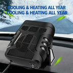 12V 120W /24V 200W Portable Car Heater Cooler Fan Fast Defrost Defogger Rotatable Holder for Truck SUV Windscreen