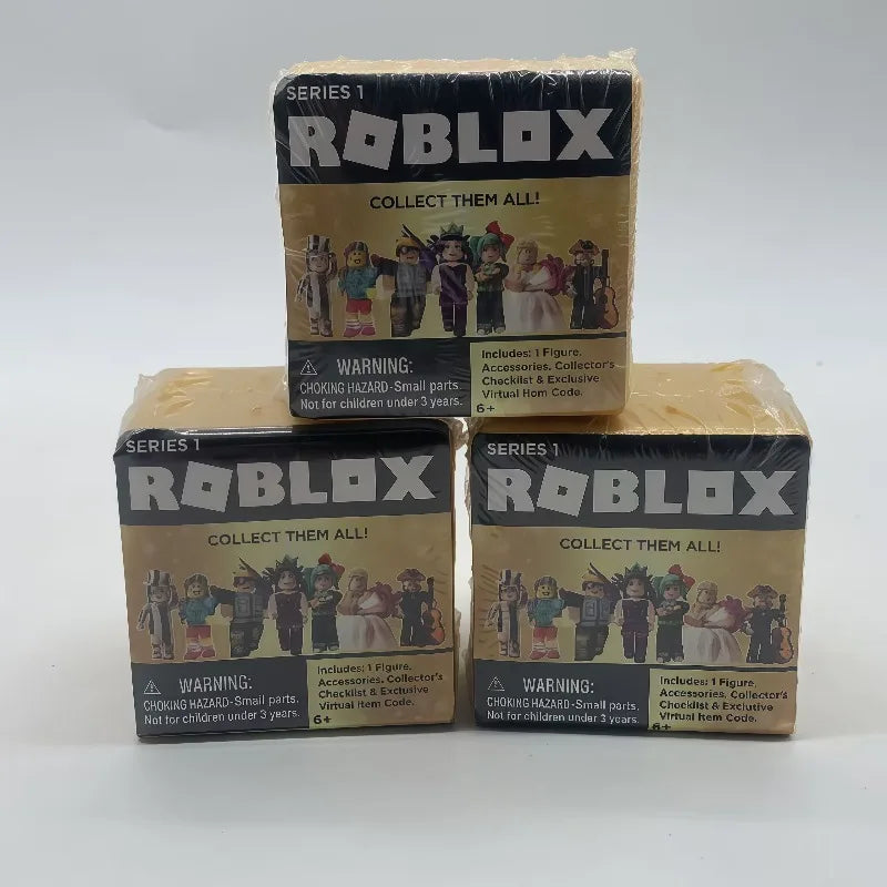 Original Roblox Building Block Doll Cartoon 1 Series Virtual World Random Style Assembling Model Toy Game Redemption Code