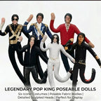 Michael Jackson Bendable Doll Flexible Wire Frame Poseable MJ Abstract Rat Jerky Doll King of Pop Collectible Fan Gift