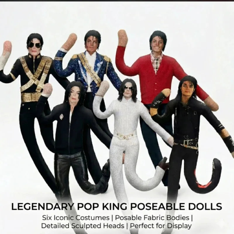 Michael Jackson Bendable Doll Flexible Wire Frame Poseable MJ Abstract Rat Jerky Doll King of Pop Collectible Fan Gift