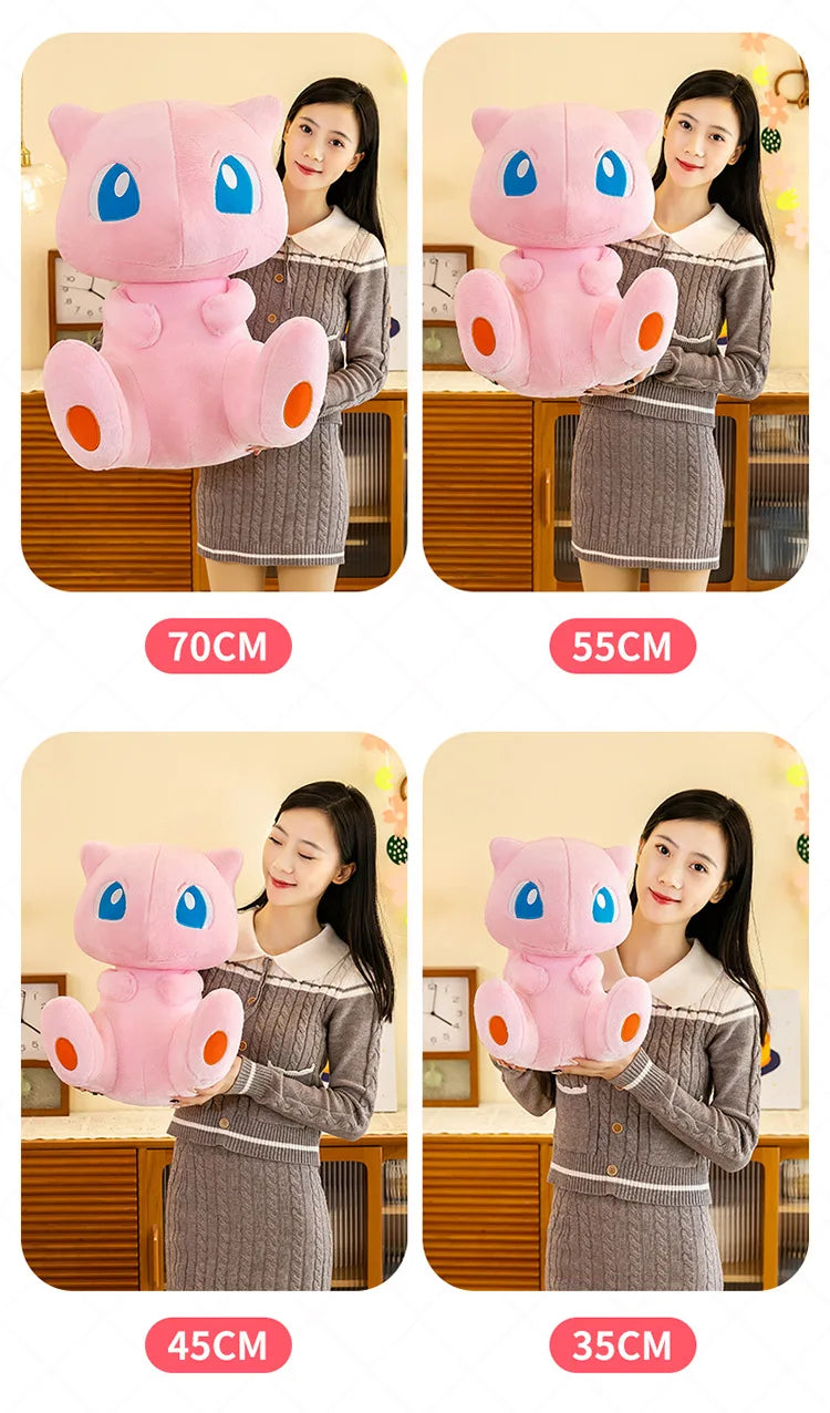 35/45CM New Pokemon Mew Plush Cute Huge Toys Pink Mew Anime Doll Cute Stuffed Plushie Gift For Children Birthday Kids