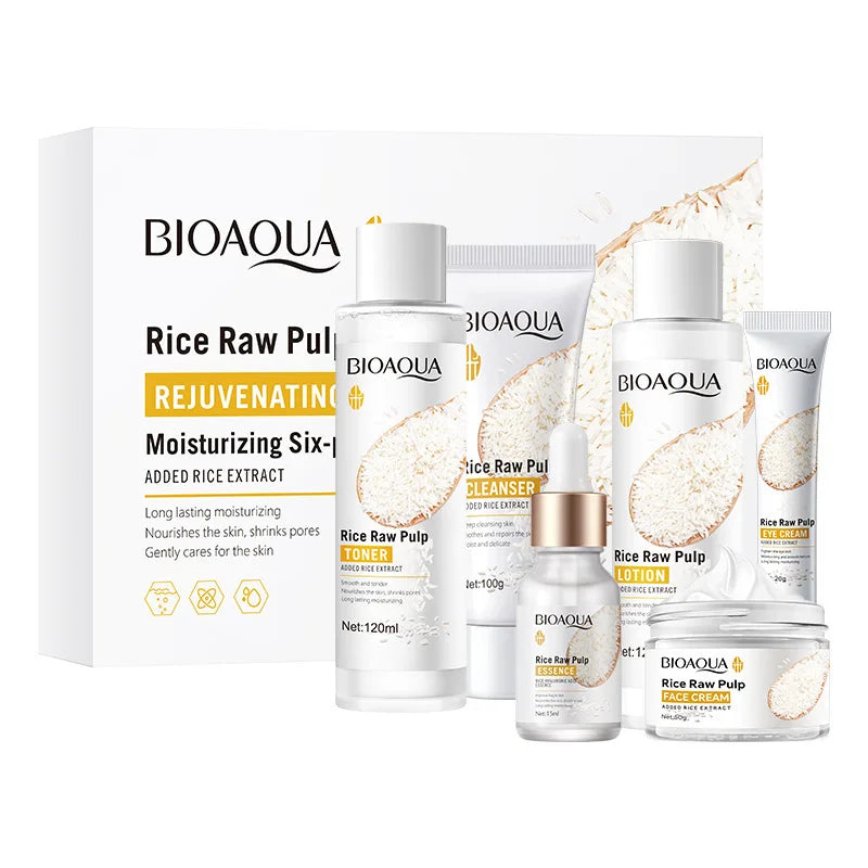 Rice Skincare Set, Rice Pulp Moisturizing And Nourishing Holiday Skincare Gift Box