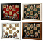 Memory Photo Display Case with  11 Pieces Miniature Photo Frame with 8 Figurines .