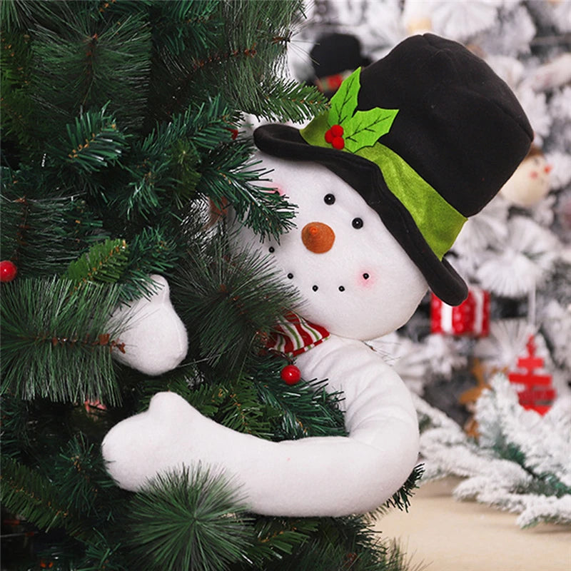Snowman Santa Claus Christmas Doll Christmas Tree Top Decoration New Year Festival Decoration Atmosphere Decorations Supplies