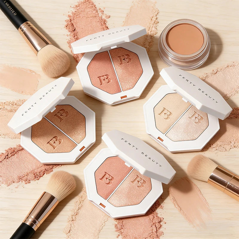 Fenty Beauty Multi-color Contour Stick Concealer Facial 3D Diamond Highlight Non Fading Water Gloss Lip Glaze Gloss Cosmetics