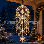 Glow Hanging Ornament Christmas Snowman Elk Ice Crystal Light Hanging Decoration