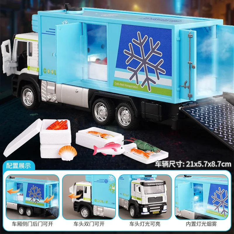 Simulated street cleaning sweeper electric vacuum sweeper road children's alloy car boy toy wind-up sprinkler truck
