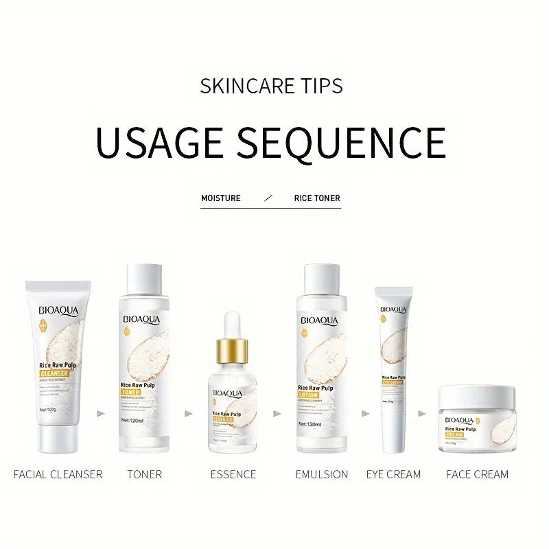 Rice Skincare Set, Rice Pulp Moisturizing And Nourishing Holiday Skincare Gift Box