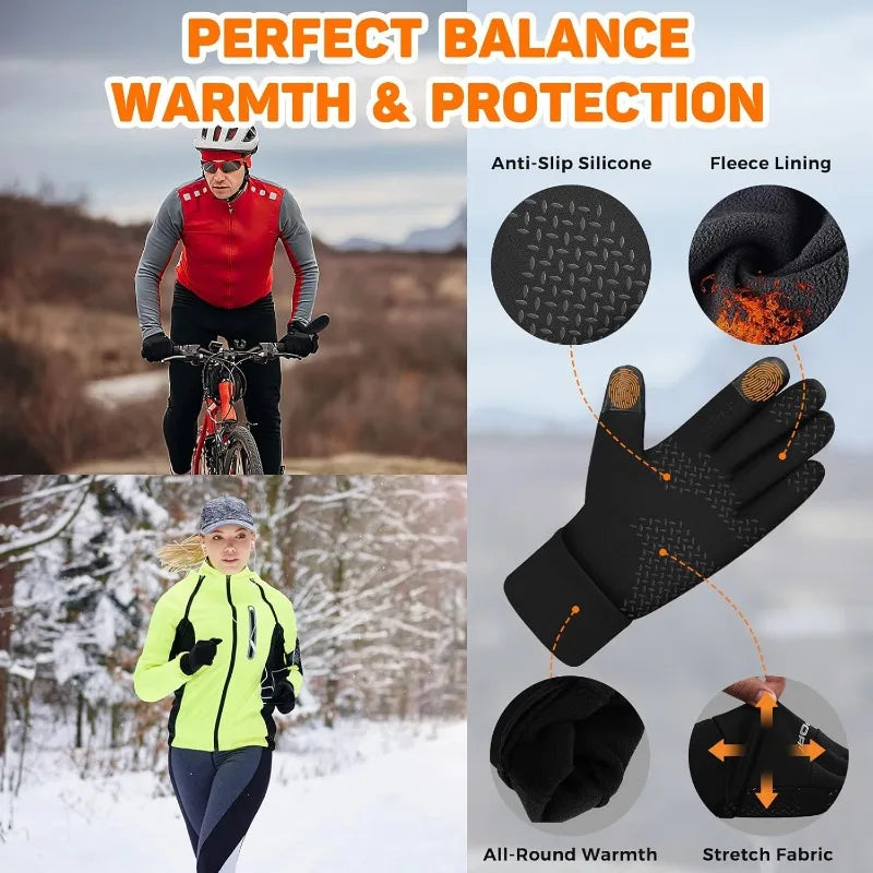 Winter Warm Gloves Touch Screen Windproof Cold-proof