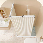 High-Quality Foldable Shower Curtain with Hooks & Ties, Invisible Wet-Dry Separation, Easy Store, Modern Home Decor Style