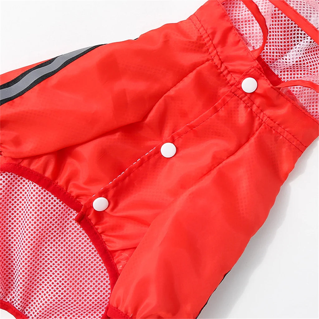 Reflective Hooded Waterproof Dog Raincoat