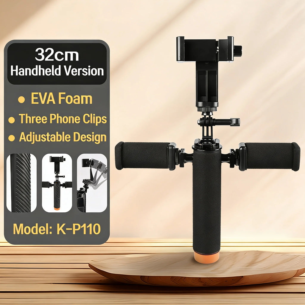 3-in-1 Multi-Phone Live Streaming Stand for TikTok  YouTube - Handheld Tripod