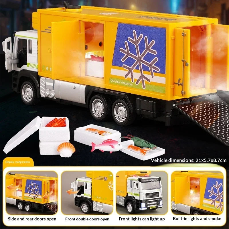 Simulated street cleaning sweeper electric vacuum sweeper road children's alloy car boy toy wind-up sprinkler truck