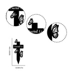 Custom Butterfly Cross Memorial Stake Personalized, Memorial Cross Stake, Metal Cross with Butterflies for Garden, Metal Grave