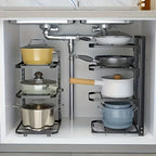 Adjustable Stainless Steel Pot & Pan Organiser Rack