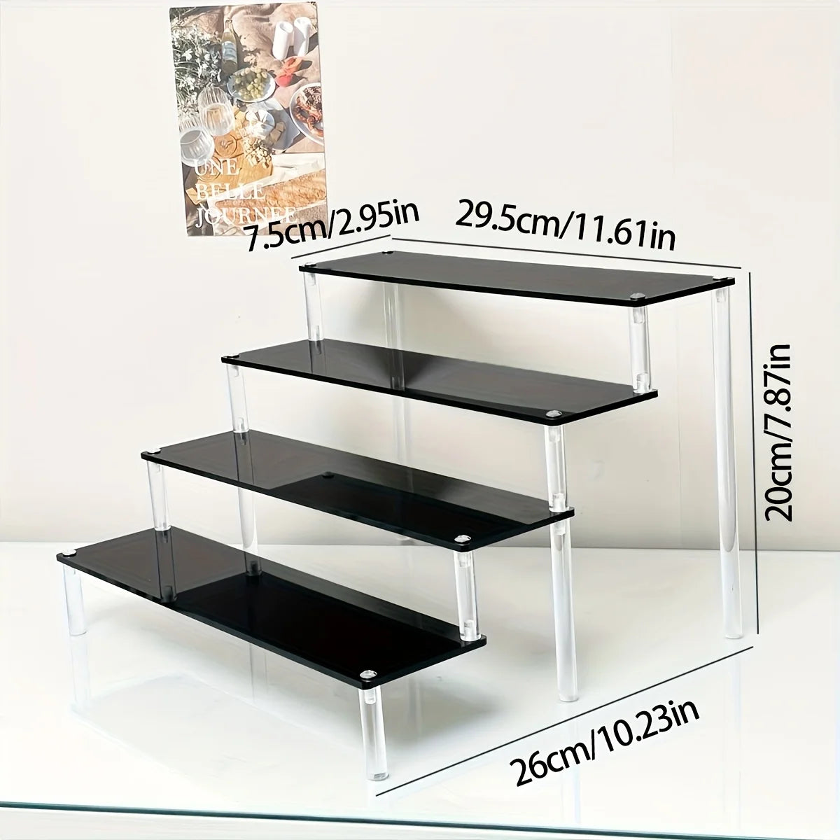 Tiered Acrylic Perfume & Cosmetic Display Rack