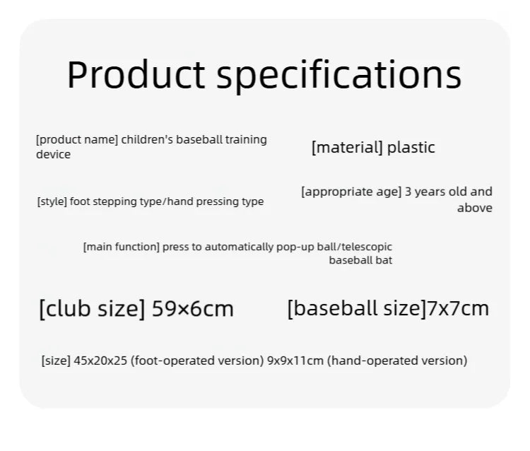 Baseball Launcher Toy, 2-in-1 Foot-Operated/Manual Press Ball Pitching Machine Indoor and Outdoor Interactive Sports Game for Kids, Kinde