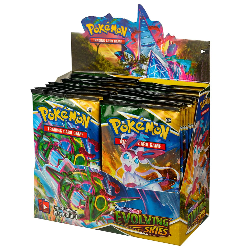 360Pcs English Pokémon TCG: Sword Shield Evolving Skies Booster Box Pokemon trade card 36 Pack Box Ready to ship gift