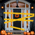 Warning Tapes Halloween Decoration Do Not Enter Roll for Door Windows Yards