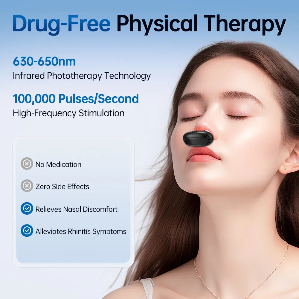 Smart Nasal Phototherapy Device Red Light & Infrared Therapy for Relief of Nasal Congestion Sneezing And Runny Nose - Nasal Care