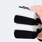 5/10/20 Pairs Neutral Solid Color Round Neck Socks Spring Summer Sweat Absorbing Breathable Comfortable All-season Sports Socks