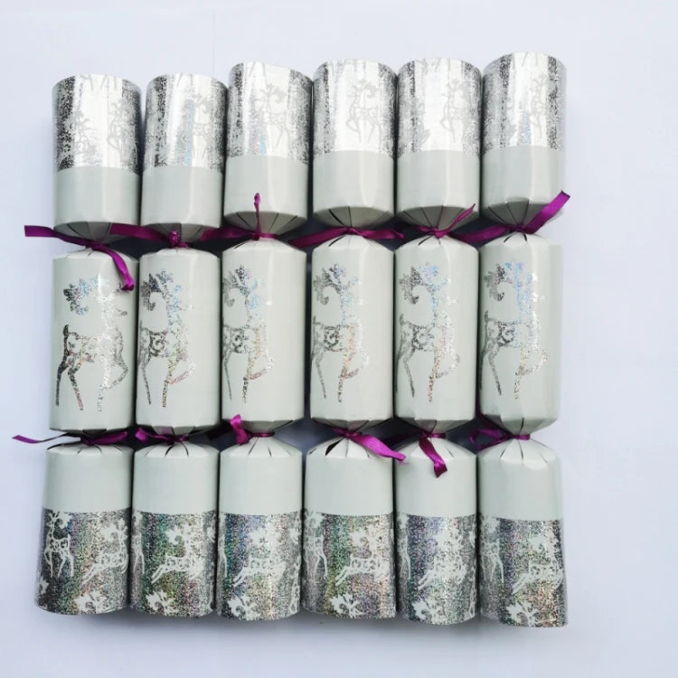 12 Inch Christmas Crackers Set of 6pcs, Christmas poppers, Christmas crackers with snap and prizes for adults