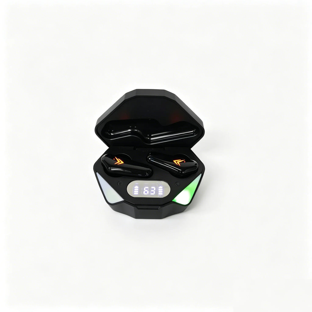 Bluetooth TWS Gaming Earphones Low Latency Wireless In-Ear Headphones With Built-in Mic LED Indicator Lights