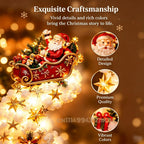 Christmas Magic Trail Wall Light, LED Cascading Holiday Decor,Warm White Glow, Space-Saving Wall Decor, Easy Wall Placement