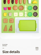 9 PCS Set Detachable Plastic Snack Hamburger Pretend Toy Kids Kitchen Play House Food Toy