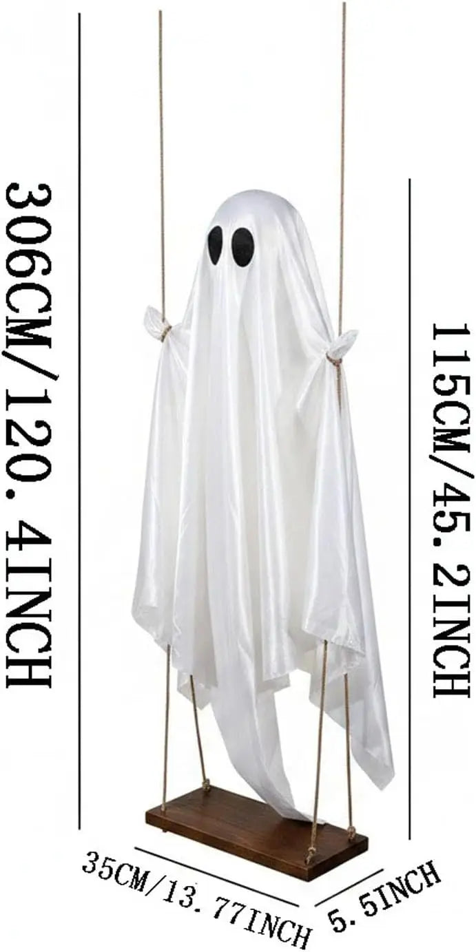 Swinging Ghost Outdoor Decoration,  Halloween Swinging Ghost Yard  Swing Ghost
