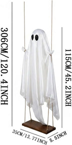 Swinging Ghost Outdoor Decoration,  Halloween Swinging Ghost Yard  Swing Ghost