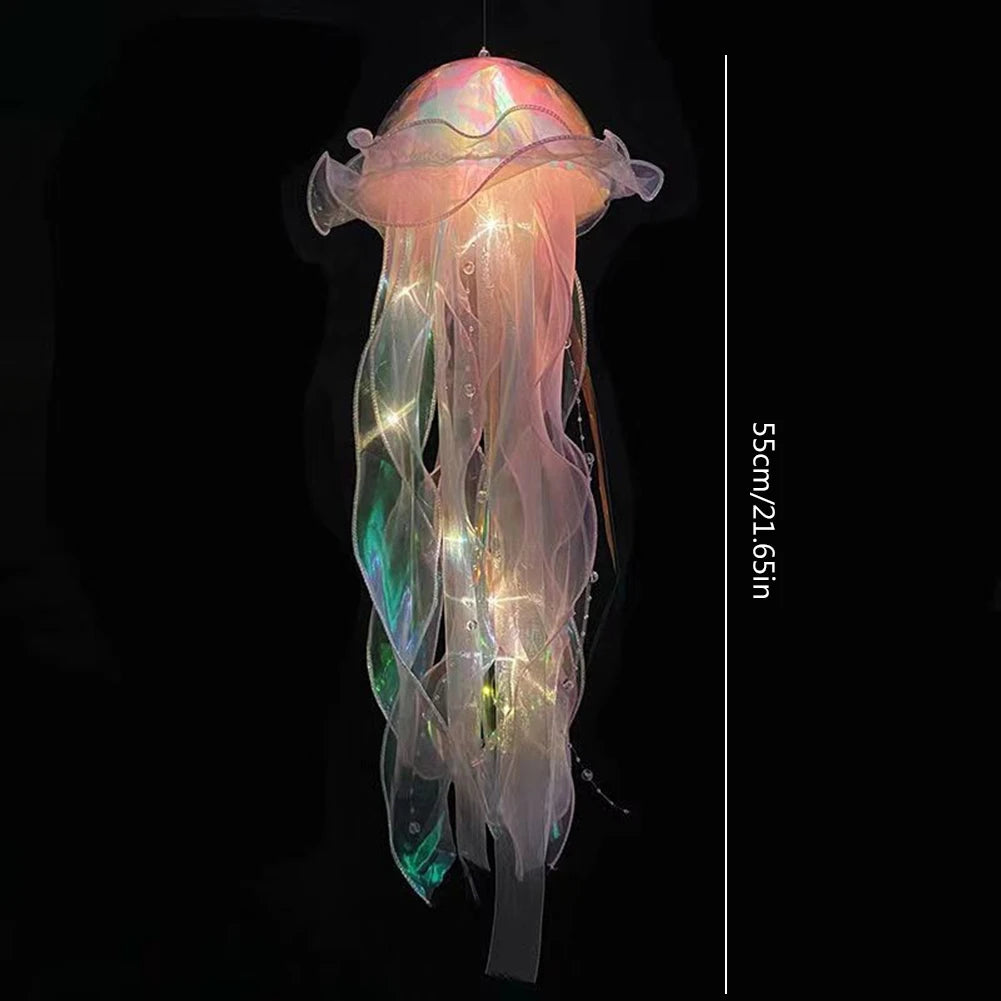 Jellyfish Colorful Nightlight Button Battery Hanging Ceiling Lantern
