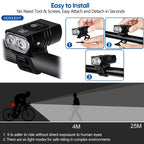 2 T6 Bicycle Front Light Type-C Charging Bicycle Headlight MTB Road Bike Headlamp for Night Riding Safety Cycling Accessories