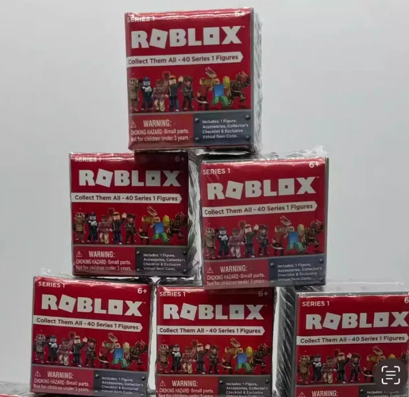 Original Roblox Building Block Doll Cartoon 1 Series Virtual World Random Style Assembling Model Toy Game Redemption Code