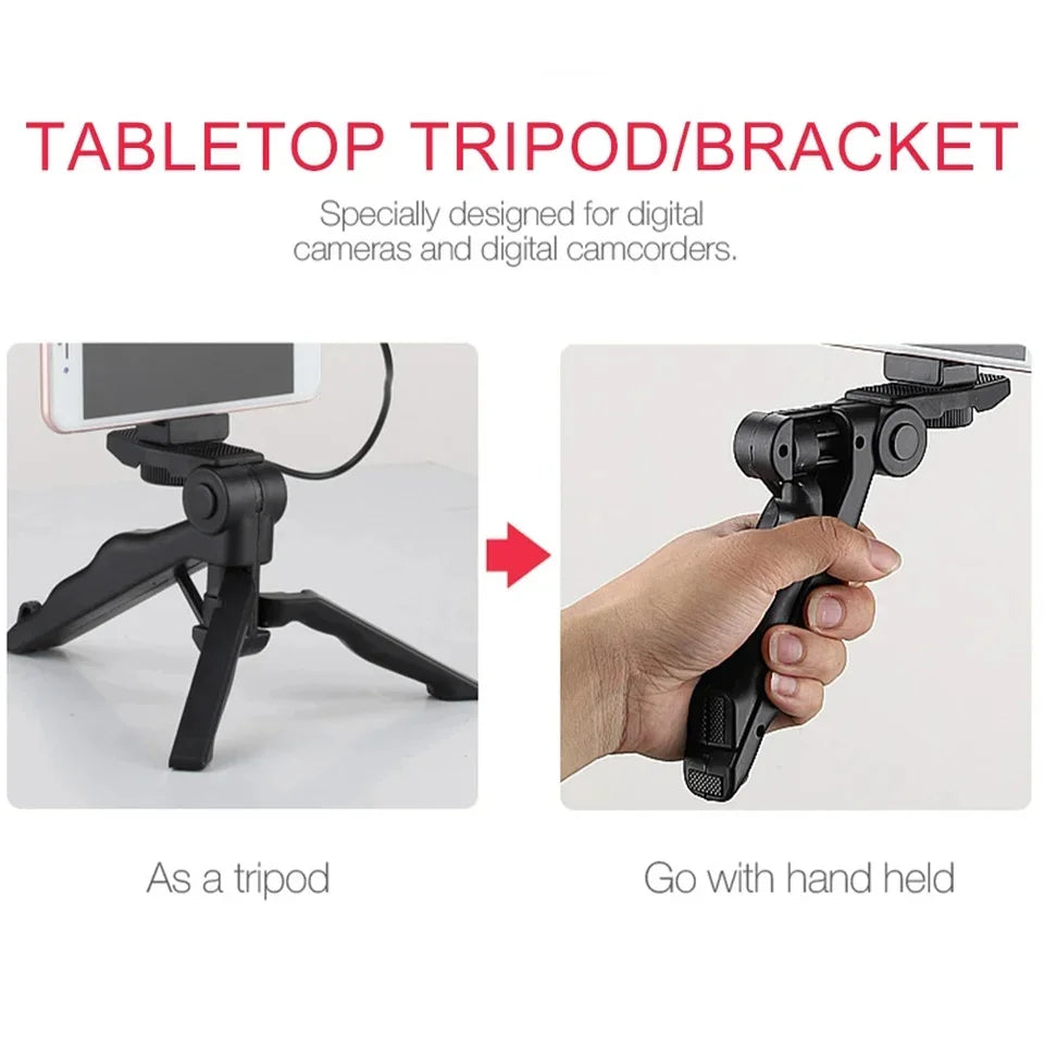 Smartphone Vlogging Kit With Tripod Phone Holder Mini Microphone LED light