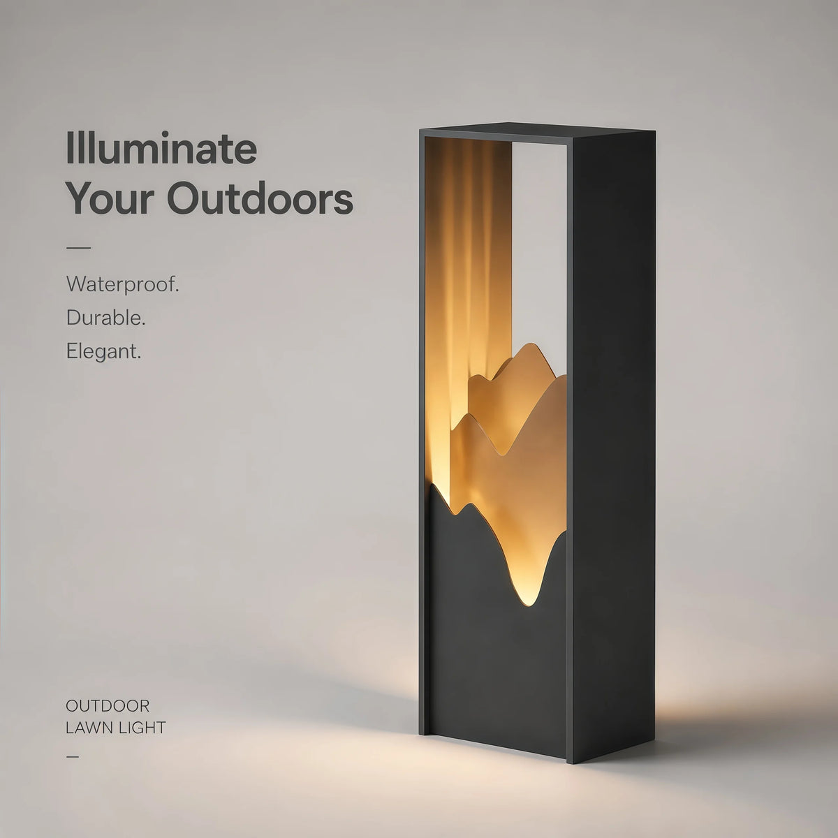 IP65 Waterproof Outdoor Garden Lawn Light Stainless Steel Mountain Path Lamp 38/65/180/280cm Bollard Light for Villa Yard Decora