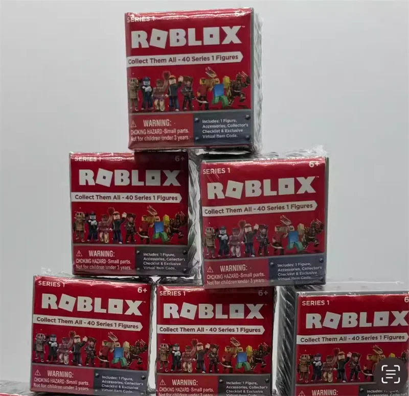 Original Roblox Building Block Doll Cartoon 1 Series Virtual World Random Style Assembling Model Toy Game Redemption Code
