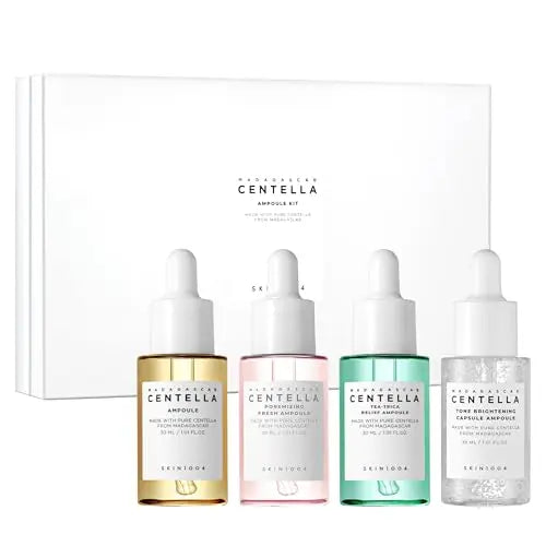 SKIN1004 Centella Ampoule Set 6 Types Korean Skincare for Sensitive Skin Soothing, Acne Pore Care Brightening & Barrier Repair