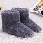 USB Electric Heating Shoes Men Women Winter Warm Snow Boots Electric Slippers Comfortable Plush Shoes Foot Warmer House Shoes