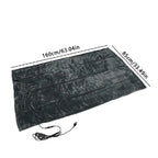 USB Heated Blanket With Storage Bag 160x85cm Coral Velvet Shawl Wearable Electric Blanket Winter Body Warmer for Home Office Car